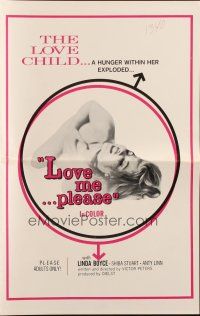 5z708 LOVE ME PLEASE pressbook '69 The Love Child, Linda Boyce, the hunger within exploded!