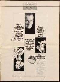 5z723 MANCHURIAN CANDIDATE pressbook '62 Frank Sinatra, Laurence Harvey, Janet Leigh, Frankenheimer