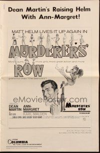 5z746 MURDERERS' ROW pressbook '66 art of Dean Martin as Matt Helm & sexy Ann-Margret by McGinnis!