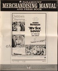 5z751 MY SIX LOVES pressbook '62 Debbie Reynolds in the funniest fix a girl ever got into!