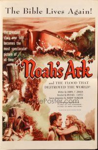 5z765 NOAH'S ARK pressbook R57 Michael Curtiz, the flood that destroyed the world!