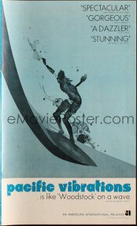 5z781 PACIFIC VIBRATIONS pressbook '71 AIP, really awesome surfing art, like Woodstock on a wave!