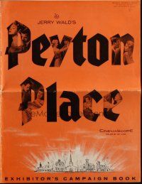 5z795 PEYTON PLACE pressbook '58 Lana Turner, from a novel of small town life by Grace Metalious!