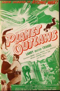 5z802 PLANET OUTLAWS pressbook '53 Buck Rogers serial repackaged as a feature with new footage!