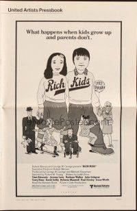 5z826 RICH KIDS pressbook '79 Robert Altman, Trini Alvarado, John Lithgow, cool Chwast art!