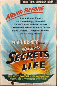 5z849 SECRETS OF LIFE pressbook '56 Disney's most amazing & miraculous True Life Adventure feature!
