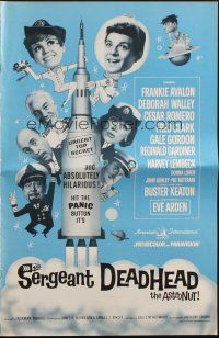 5z851 SERGEANT DEADHEAD pressbook '65 Frankie Avalon, Deborah Walley & Buster Keaton, sci-fi comedy