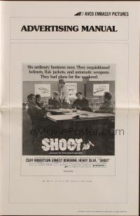 5z862 SHOOT pressbook '76 Cliff Robertson, Ernest Borgnine & Henry Silva!
