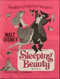 5z866 SLEEPING BEAUTY pressbook R70 Walt Disney cartoon fairy tale fantasy classic!
