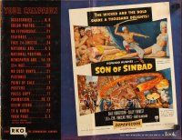 5z873 SON OF SINBAD pressbook '55 Howard Hughes, great images of super sexy harem women!