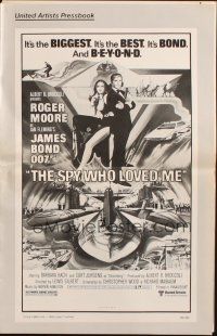 5z879 SPY WHO LOVED ME pressbook '77 art of Roger Moore as James Bond 007 by Bob Peak!