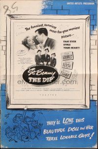5z882 ST BENNY THE DIP pressbook '51 directed by Edgar Ulmer, Dick Haymes & Nina Foch!