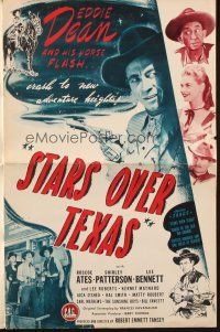 5z886 STARS OVER TEXAS pressbook '46 singing cowboy Eddie Dean, music soars over the range!