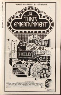 5z915 THAT'S ENTERTAINMENT pressbook '74 classic MGM Hollywood scenes, it's a celebration!
