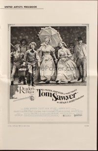 5z936 TOM SAWYER pressbook '73 Johnny Whitaker & young Jodie Foster in Mark Twain's classic story!