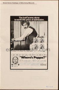 5z976 WHERE'S POPPA pressbook '70 Carl Reiner directed comedy, George Segal & Ruth Gordon!