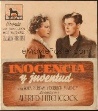 5z316 YOUNG & INNOCENT Spanish herald '44 Alfred Hitchcock, completely different image!