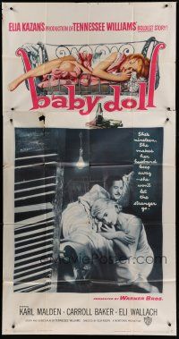 6a416 BABY DOLL 3sh '57 Elia Kazan, different image of sexy troubled teen Carroll Baker!