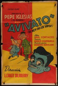 6a204 AVIVATO Argentinean '49 wacky artwork of Pepe Iglesias in title role!