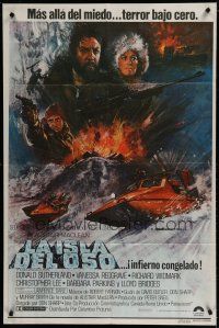 6a206 BEAR ISLAND Argentinean '81 art of Donald Sutherland & Redgrave by Bysouth, Alistair MacLean