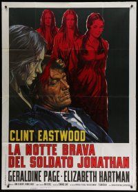 6a704 BEGUILED Italian 1p '71 different art of Clint Eastwood & Geraldine Page, Don Siegel