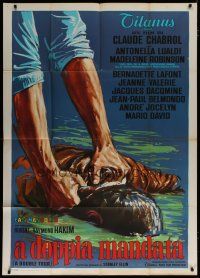 6a862 LEDA Italian 1p '59 Claude Chabrol's A double tour, Antonella Lualdi, art of drowned woman!