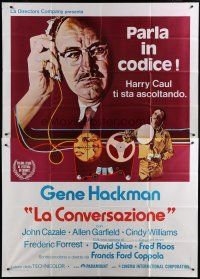 6a038 CONVERSATION Italian 2p '74 Gene Hackman is an invader of privacy, Francis Ford Coppola