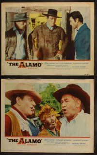 6b023 ALAMO 8 LCs '60 Laurence Harvey, Richard Widmark as Jim Bowie, John Wayne as Crockett!