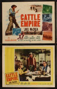 6b080 CATTLE EMPIRE 8 LCs '58 western images of cowboy Joel McCrea, Gloria Talbott, Phyllis Coates!