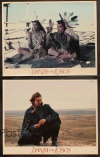 6b007 DANCES WITH WOLVES 8 Spanish/U.S. LCs '90 Graham Greene, Kevin Costner & Native American Indians!