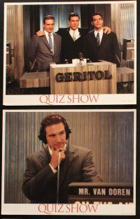 6b011 QUIZ SHOW 9 LCs '94 John Turturro, Ralph Fiennes, Paul Scofield, Robert Redford