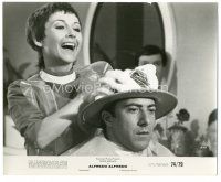 6c083 ALFREDO ALFREDO 8x9.75 still '73 Dustin Hoffman gets his hair shampooed by Sandrelli!