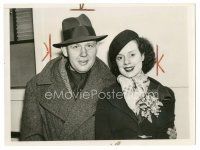 6c215 CHARLES LAUGHTON/ELSA LANCHESTER 6x8 news photo '34 returning from England cruise to NYC!
