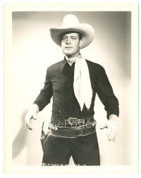 6c217 CHARLES STARRETT 8x10 still '30s great full-length c/u cowboy portrait!