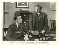6c247 CONFIDENTIAL AGENT 8x10.25 still '45 Charles Boyer looks quizzically at Peter Lorre!