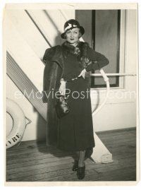 6c250 CONSTANCE BENNETT 6x8 news photo '31 arriving in New York on ship from her vacation!