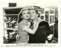 6c267 DAY THE BOOKIES WEPT 8x10.25 still '39 c/u of pretty Betty Grable & Joe Penner embracing!