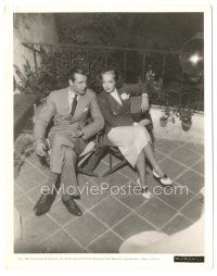 6c273 DESIRE 8x10.25 still '36 Gary Cooper & sexy Marlene Dietrich relaxing between scenes!