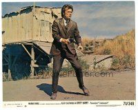 6c015 DIRTY HARRY 8x10 mini LC '71 full-length Clint Eastwood with gun. Don Siegel crime classic!