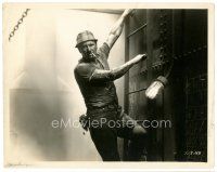 6c289 DOCKS OF NEW YORK 8x10 still '28 muddy George Bancroft climbing ladder with cig in mouth!
