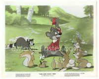 6c017 FUN & FANCY FREE color 8x10 still '47 Disney cartoon, forest critters & bear wearing clothes!
