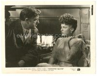 6c415 HANGOVER SQUARE 8x10.25 still '45 close up of Laird Cregar staring at pretty Faye Marlowe!
