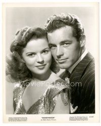 6c434 HONEYMOON 8.25x10.25 still '47 close up of newlyweds Shirley Temple & Guy Madison in Mexico!