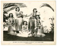 6c461 IN THE NAVY 8.25x10 still R48 best portrait of the Andrews Sisters in Hawaiian hula costumes!