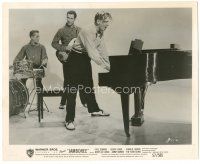 6c475 JAMBOREE 8.25x10 still '57 great image of Jerry Lee Lewis playing piano with band!