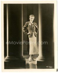 6c517 KAREN MORLEY 8x10.25 still '30s full-length moderling a feminine version of a mannish suit!