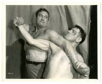 6c591 MAGNIFICENT BRUTE 8.25x10 still '36 Victor McLaglen wrestling w/ Joe Varga, pro wrestler!