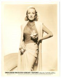 6c609 MANPOWER 8x10.25 still '41 full-length sexy Marlene Dietrich wearing great dress!