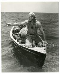 6c700 PAPILLON 8x9.75 still '73 Steve McQueen & Dustin Hoffman escaping Devil's Island in boat!