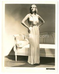 6c708 PHYLLIS BROOKS 8x10.25 still '30s full-length in sexy dress with hands on her hips!